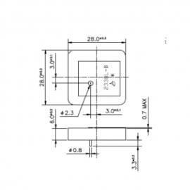 Wideband 2332MHz Ceramic GPS Antenna GL2806B